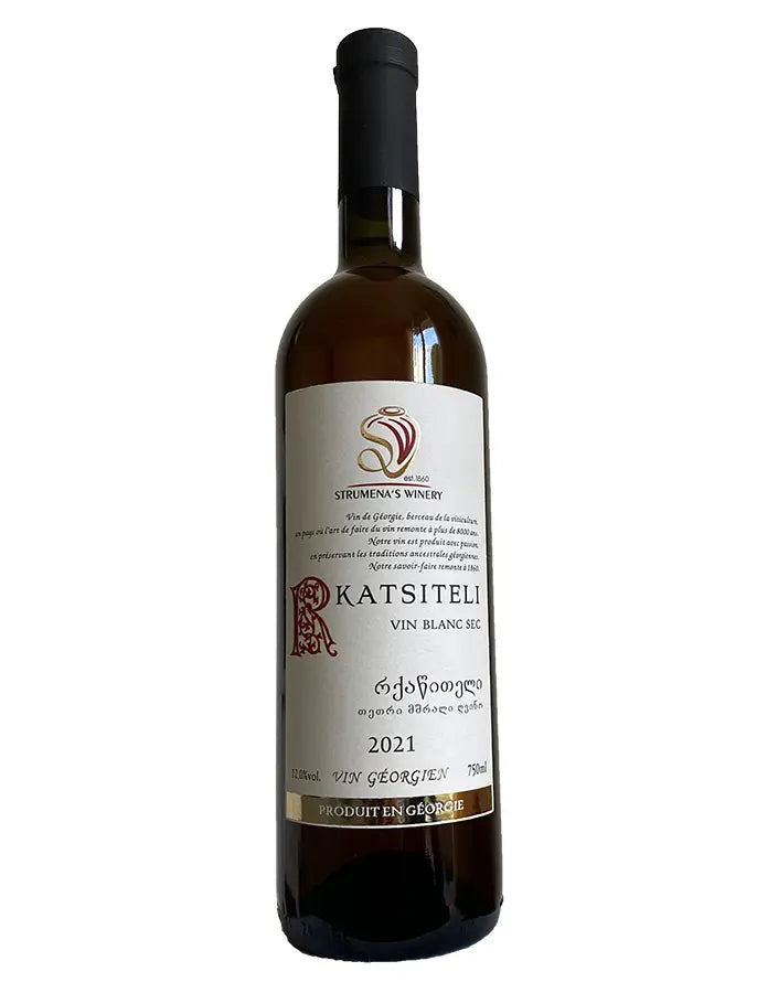 Bouteille de vin géorgien RKATSITELI