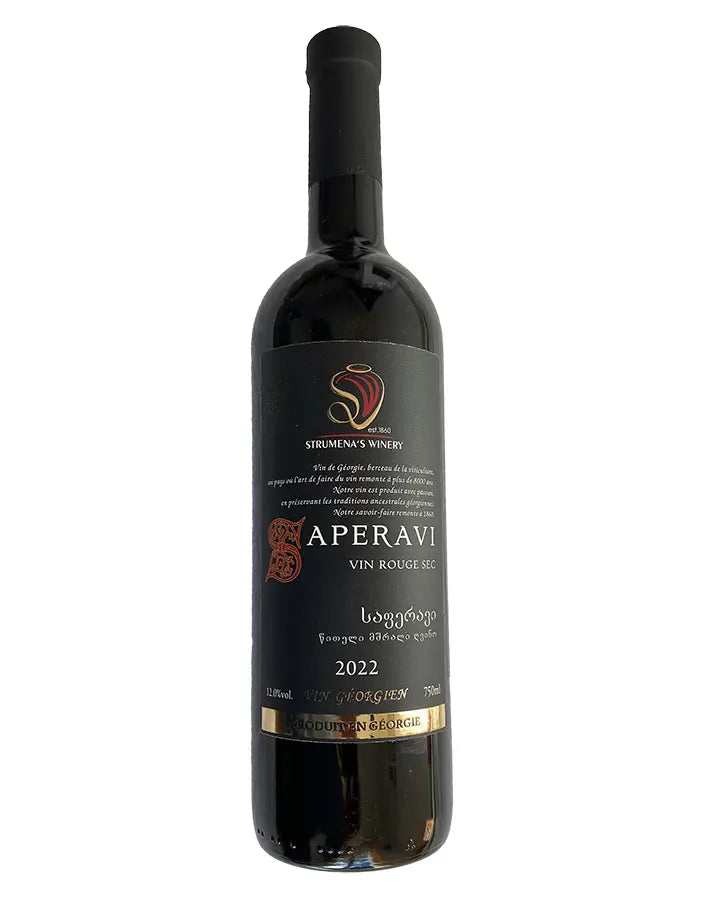Bouteille de vin géorgien SAPERAVI