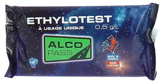 Ethylotest à usage unique 0,5g/l  - ALCOPASS - I24009102626